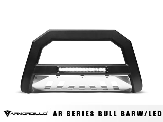 Armordillo 2019-2023 Ford Ranger AR Bull Bar w/LED - Matte Black w/ Aluminum Skid Plate