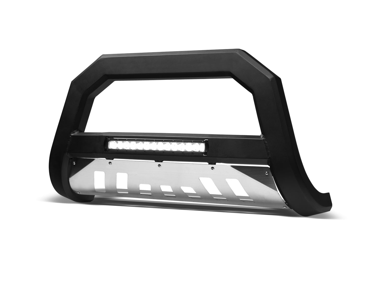 Armordillo 2022-2023 Nissan Frontier AR Bull Bar w/ LED - Matte Black w/ Aluminum Skid Plate