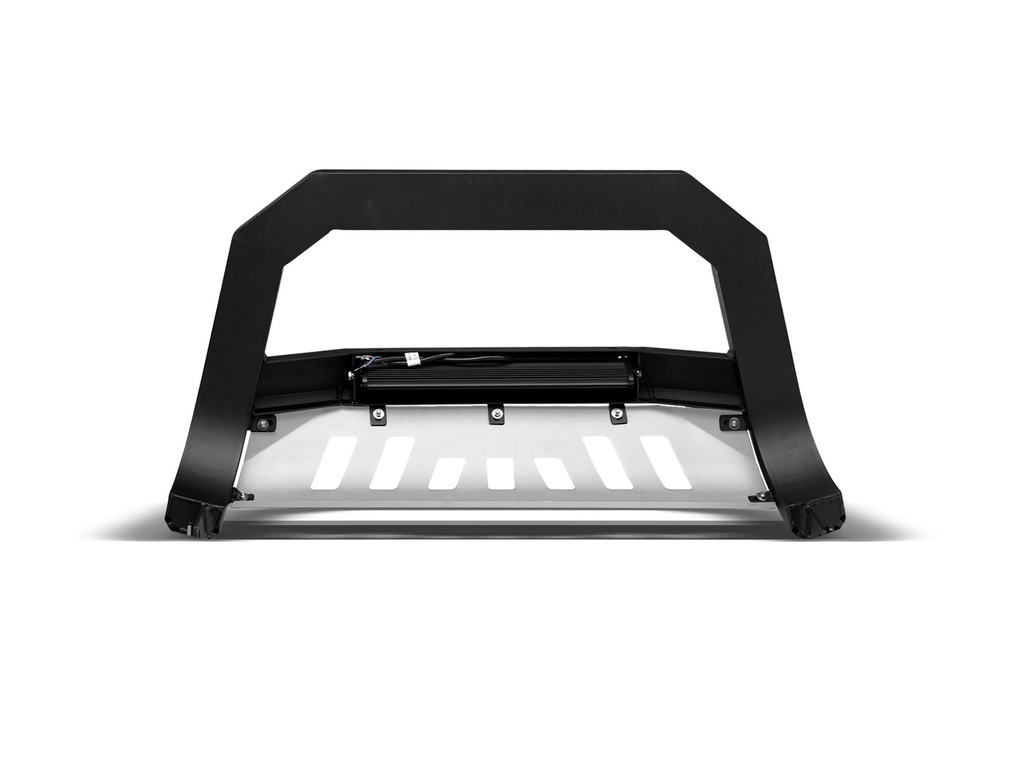 Armordillo 2022-2023 Nissan Frontier AR Bull Bar w/ LED - Matte Black w/ Aluminum Skid Plate