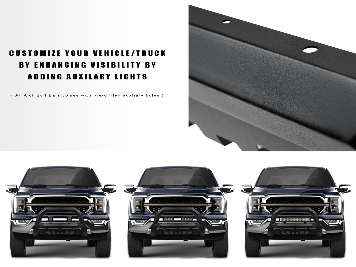 Armordillo 2022-2024 Ford F-150 Lightning Rayden Bull Bar - Matte Black