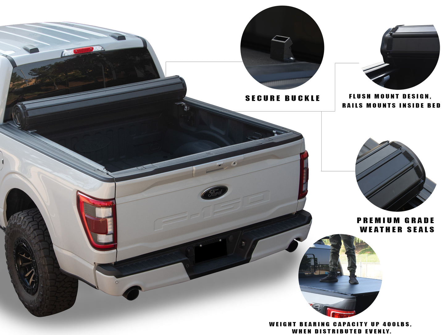 Armordillo 2004-2012 GMC Canyon CoveRex RTX Series Roll Up Truck Bed Tonneau Cover (5' Bed)