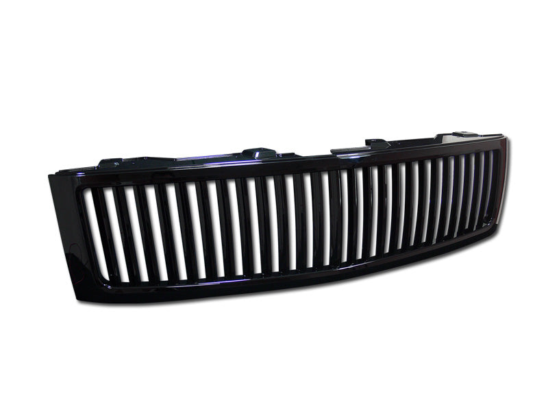 Armordillo 2007-2013 Chevy Silverado 1500 Vertical Grille Gloss Black - Armordillo USA by I3 Enterprise Inc. 