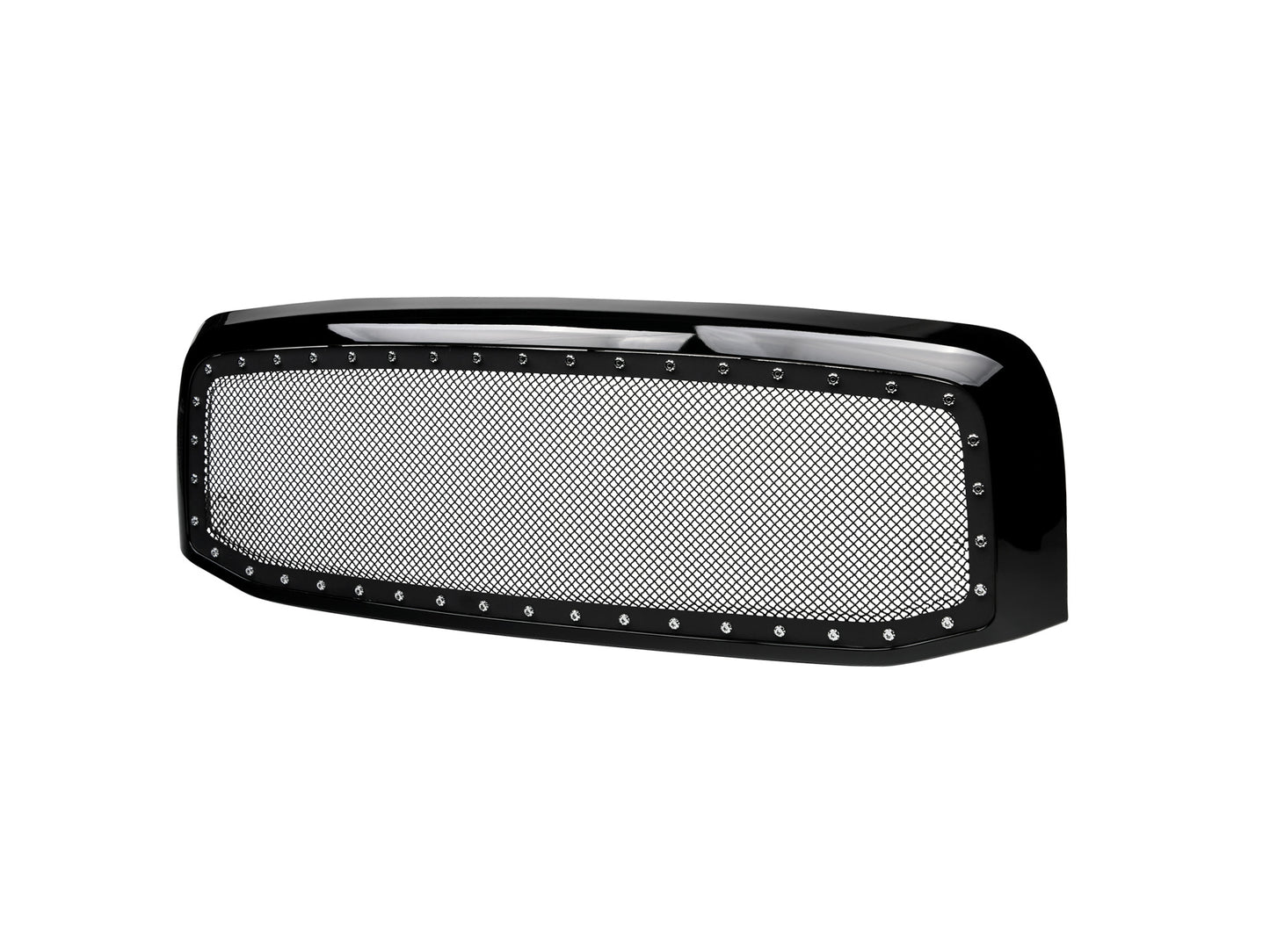 Armordillo 2002-2005 Dodge Ram 1500 Studded Mesh Grille - Gloss Black - Armordillo USA by I3 Enterprise Inc. 