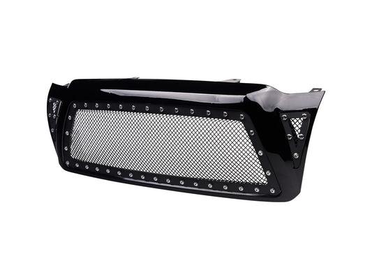 Armordillo 2005-2011 Toyota Tacoma Studded Mesh Grille - Gloss Black - Armordillo USA by I3 Enterprise Inc. 