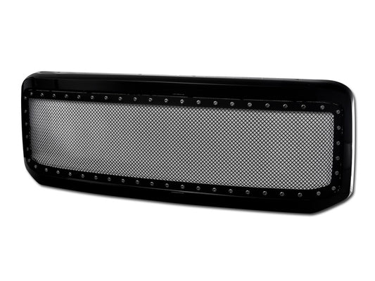 Armordillo 2005-2007 Ford Super Duty F-250/F-350/F-450 Studded Mesh Grille Gloss Black - Armordillo USA by I3 Enterprise Inc. 