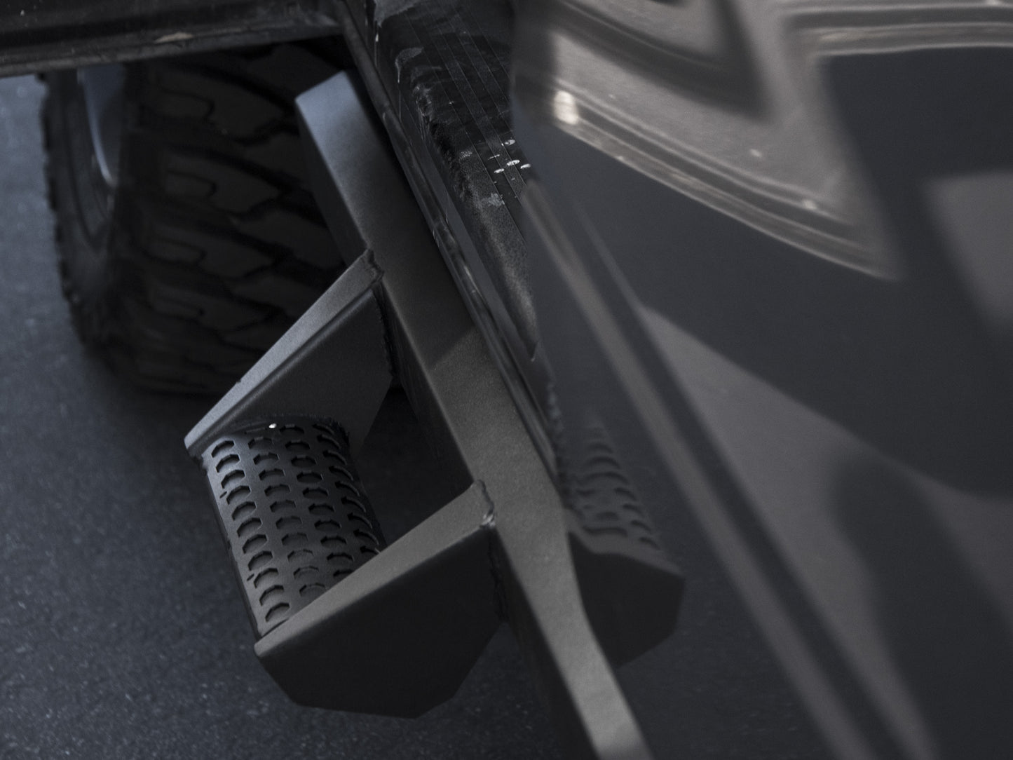 Armordillo 2007-2018 Jeep Wrangler Unlimited AR Drop Step - Matte Black - Armordillo USA by I3 Enterprise Inc. 