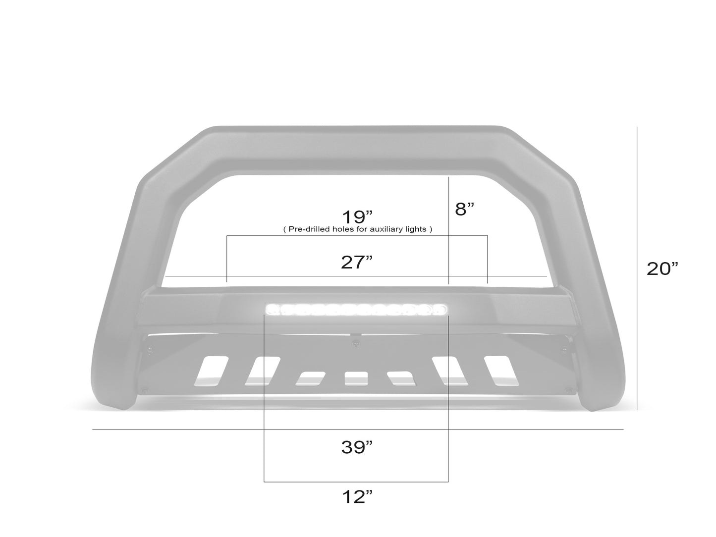 Armordillo 2010-2019 丰田 4Runner AR-T 牛杠 - 哑光黑色