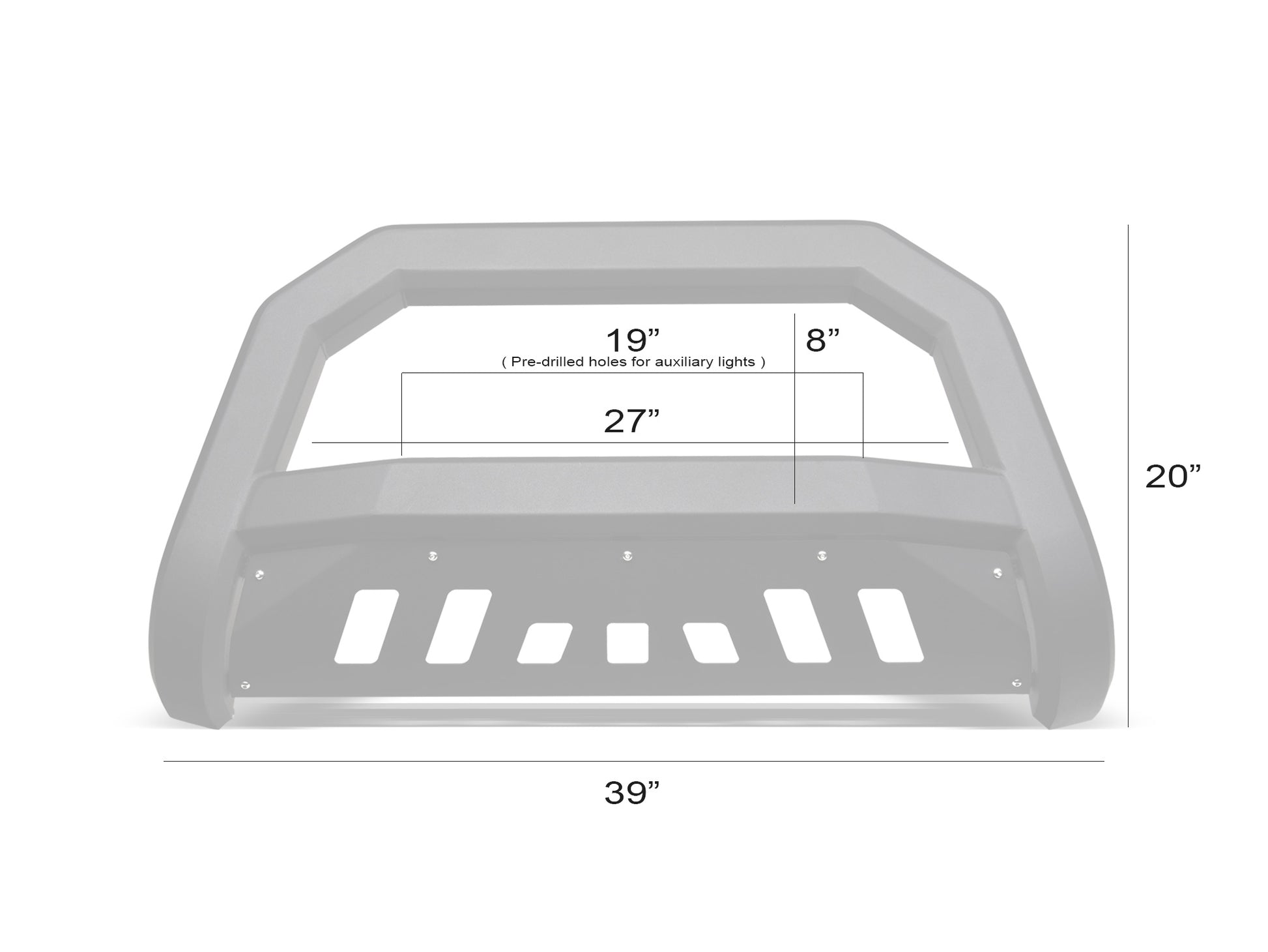 Armordillo 1999-2006 GMC Sierra 1500 AR Bull Bar - Matte Black - Armordillo USA by I3 Enterprise Inc.