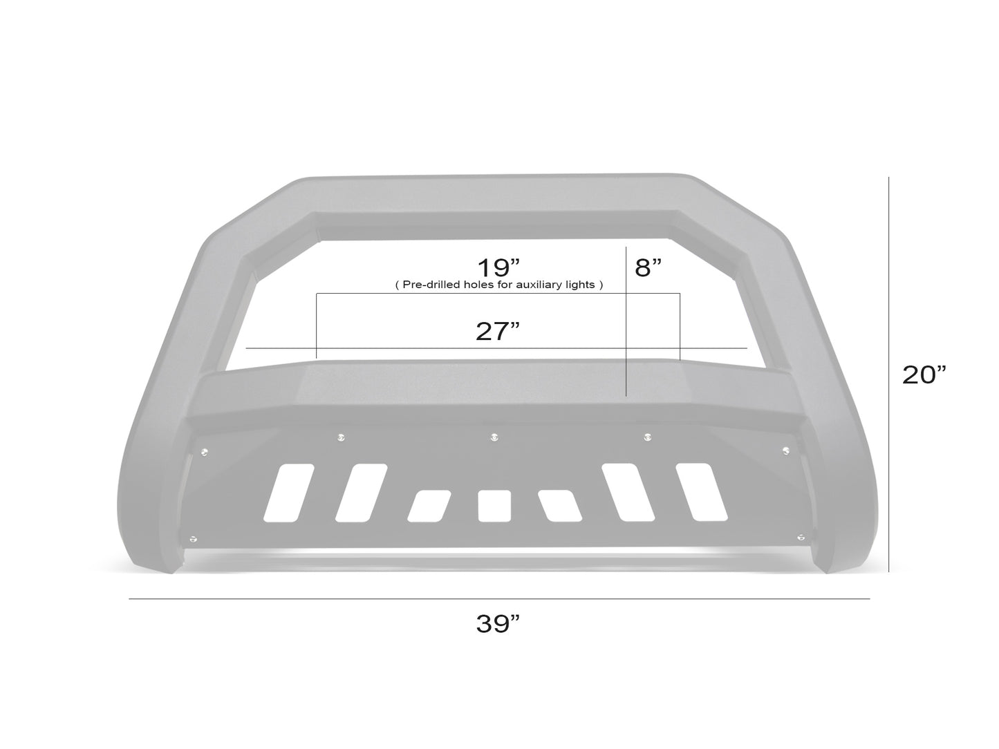 Armordillo 2007-2020 Chevy Tahoe 1500 AR Bull Bar - Matte Black - Armordillo USA by I3 Enterprise Inc.