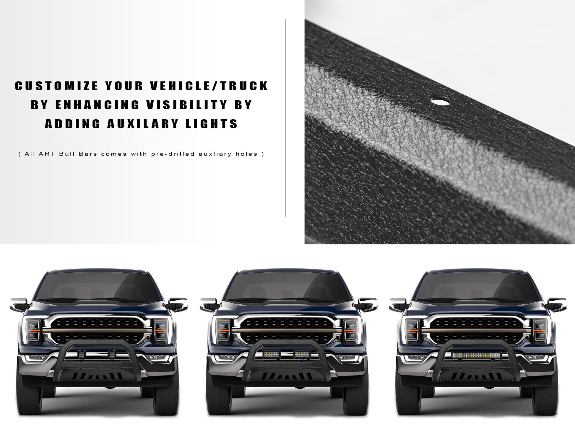 Armordillo 1997-2003 Ford F-150 AR Bull Bar - Texture Black - Armordillo USA by I3 Enterprise Inc.