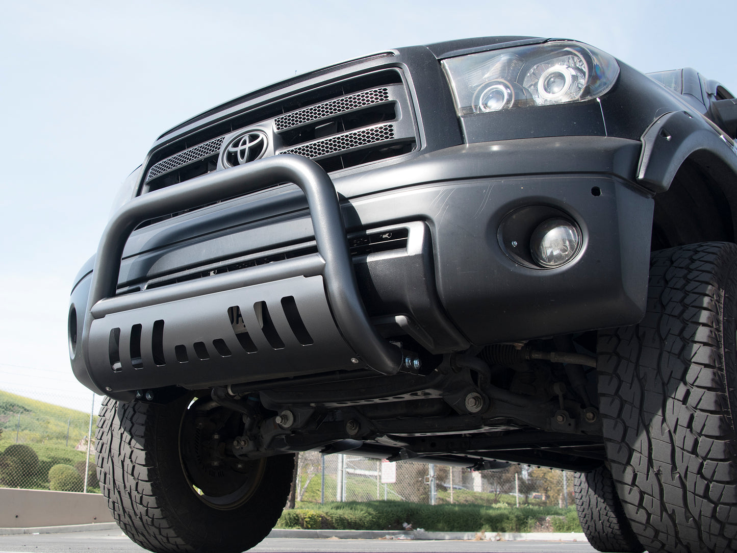 Armordillo 2007-2014 Cadillac Escalade Classic Bull Bar - Matte Black - Armordillo USA by I3 Enterprise Inc. 