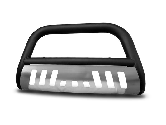 Armordillo 2007-2014 Cadillac Escalade Classic Bull Bar - Matte Black W/Aluminum Skid Plate - Armordillo USA by I3 Enterprise Inc. 