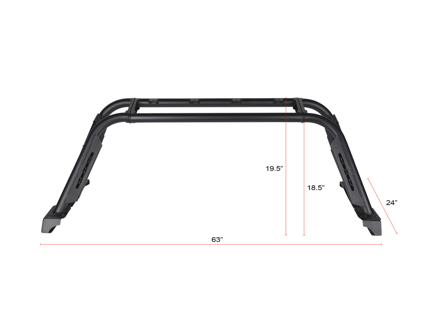 Armordillo CR-M Chase Rack W/LED Shroud For Mid Size Trucks