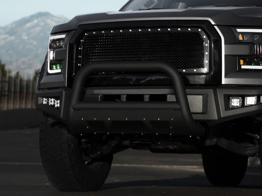 Armordillo 2014-2018 GMC Sierra 1500 MS Series Bull Bar - Matte Black - Armordillo USA by I3 Enterprise Inc. 