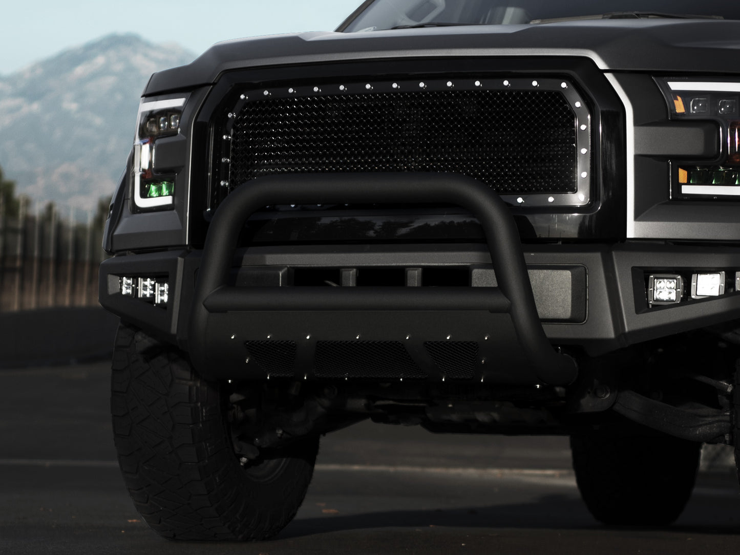 Armordillo 2007-2008 Lincoln Mark LT MS Series Bull Bar - Matte Black - Armordillo USA by I3 Enterprise Inc. 